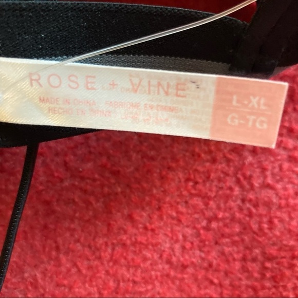 ROSE + VINE Bralette Sz L-XL Lace Cross Back Strap NWT - Picture 7 of 8